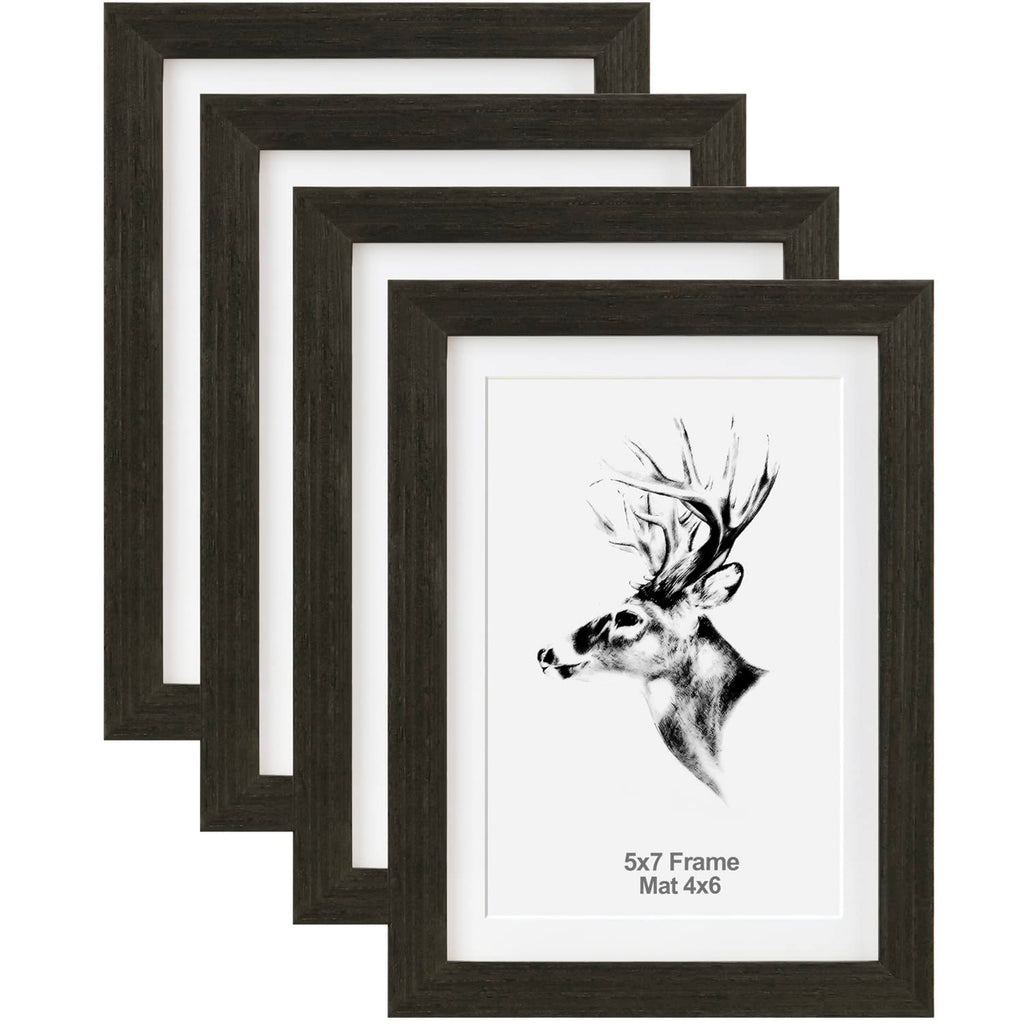 Yaetm 16x20 Picture Frame Matted to 11x14 Set of 4, Natural Solid Oak Wood 16x20 Frame for Gallery Wall, Photos, Posters & Art Prints, Horizontal and Vertical Wall Mount (4 pack, Oak)