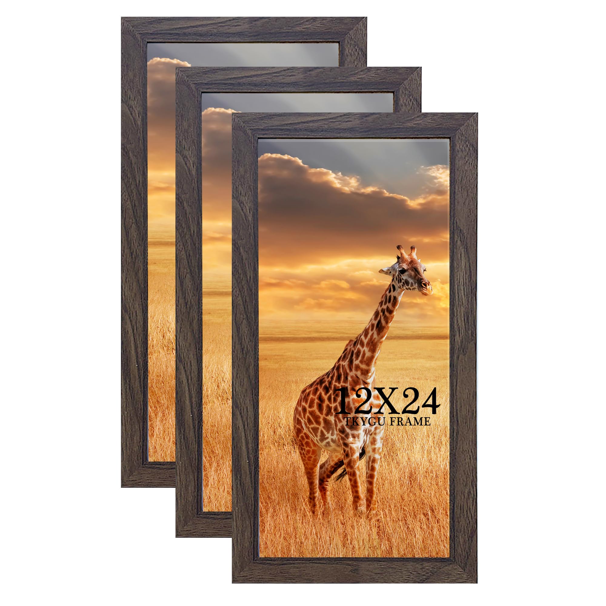 13x17 Picture Frame Set of 3, Wooden Frame Black for 13 x 17 Inch Picture Poster Photo with Durable Shatter Resistant Plexiglass,Wall Gallery Poster Photo frame 13 by 17 Frame for Wall best gift