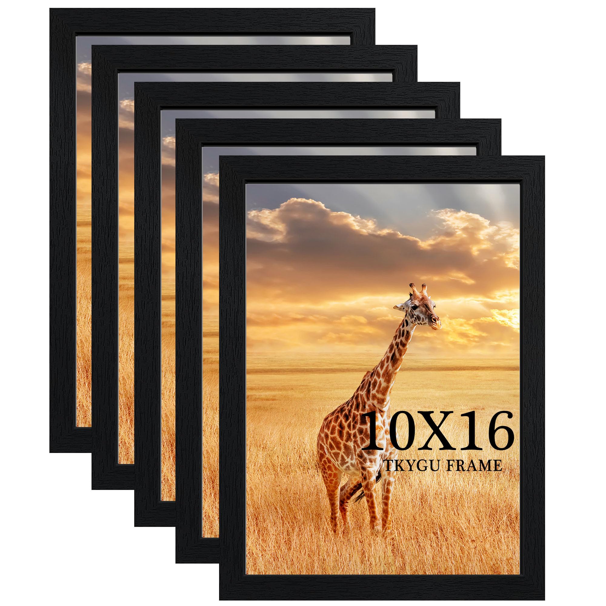 13x17 Picture Frame Set of 3, Wooden Frame Black for 13 x 17 Inch Picture Poster Photo with Durable Shatter Resistant Plexiglass,Wall Gallery Poster Photo frame 13 by 17 Frame for Wall best gift