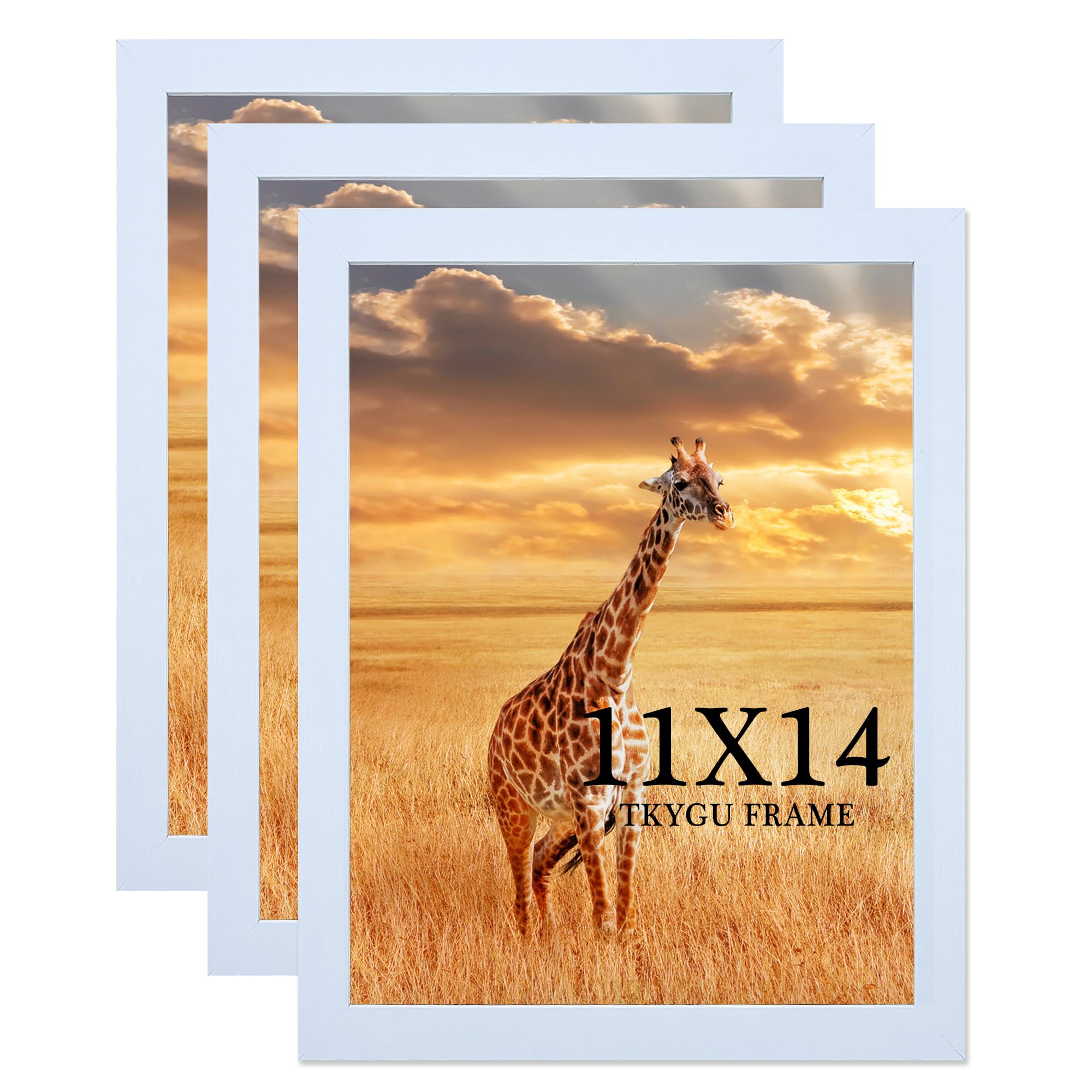 13x17 Picture Frame Set of 3, Wooden Frame Black for 13 x 17 Inch Picture Poster Photo with Durable Shatter Resistant Plexiglass,Wall Gallery Poster Photo frame 13 by 17 Frame for Wall best gift