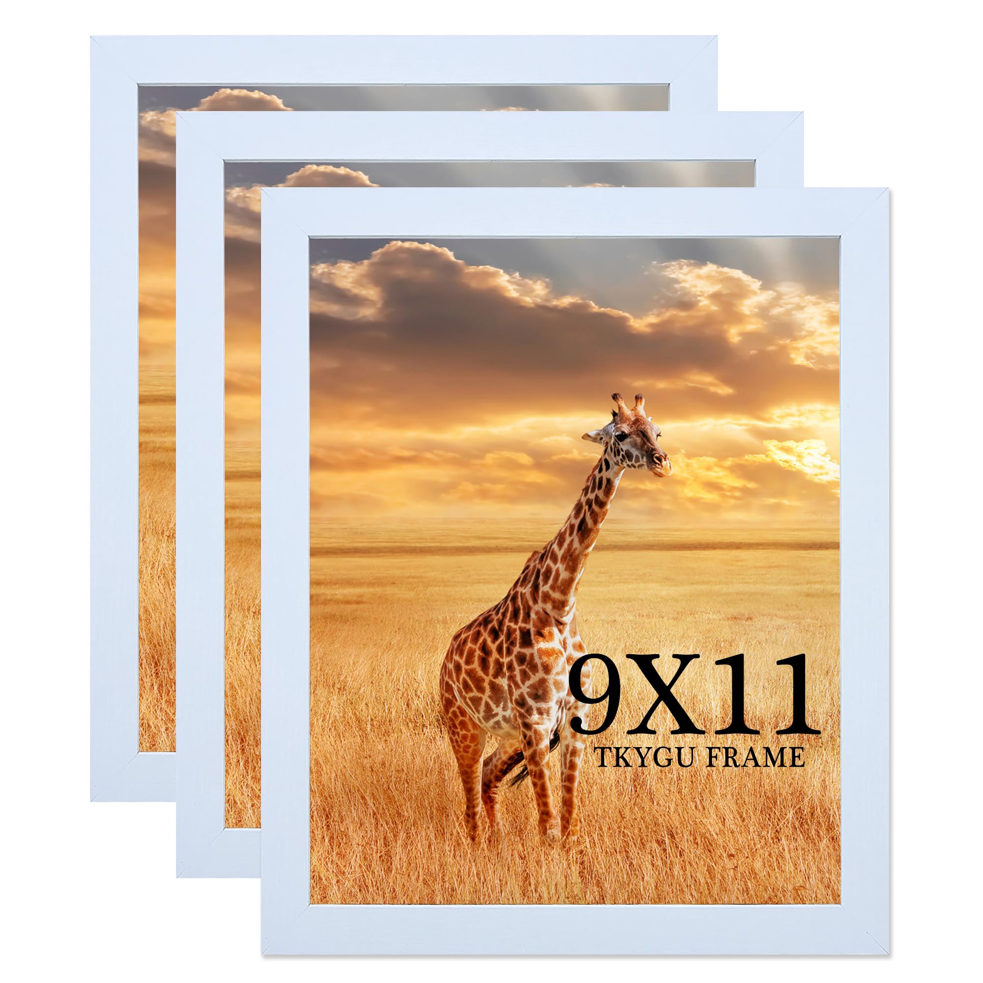 13x17 Picture Frame Set of 3, Wooden Frame Black for 13 x 17 Inch Picture Poster Photo with Durable Shatter Resistant Plexiglass,Wall Gallery Poster Photo frame 13 by 17 Frame for Wall best gift