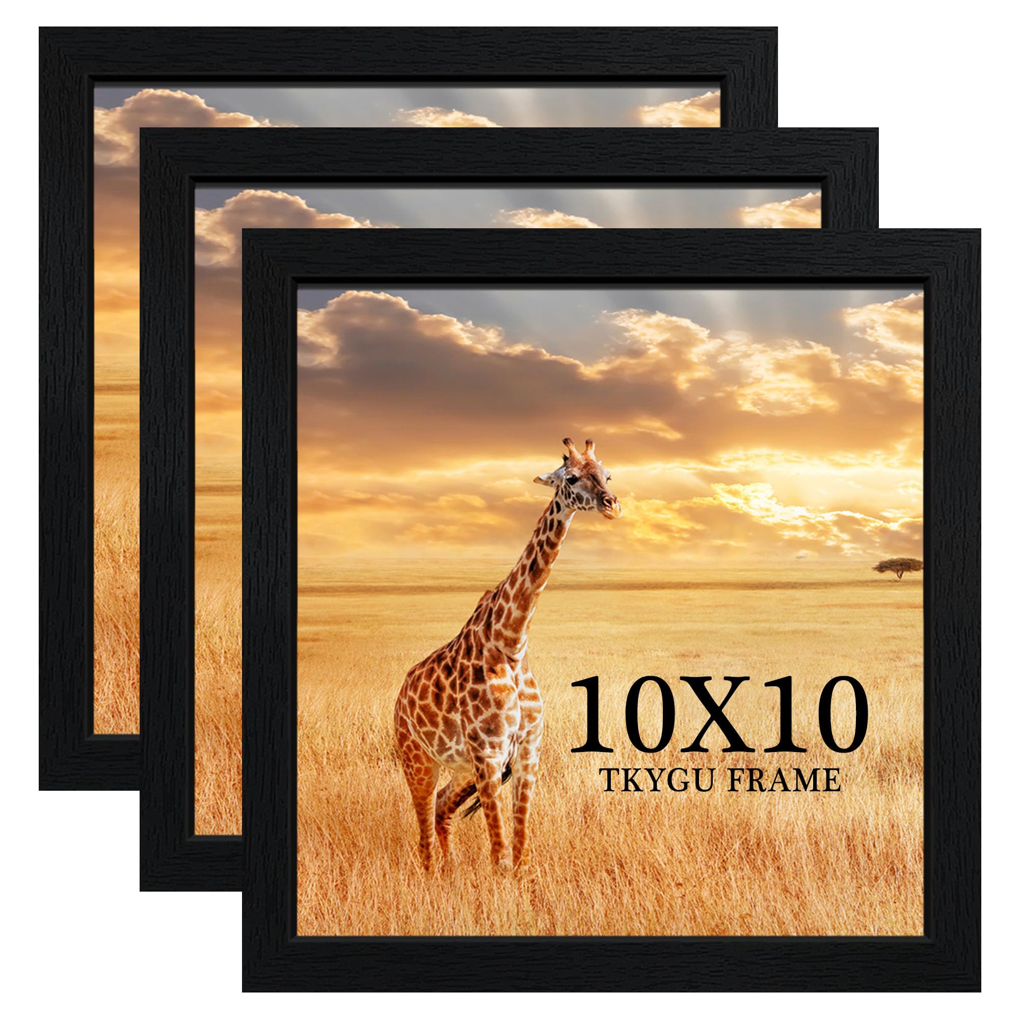 13x17 Picture Frame Set of 3, Wooden Frame Black for 13 x 17 Inch Picture Poster Photo with Durable Shatter Resistant Plexiglass,Wall Gallery Poster Photo frame 13 by 17 Frame for Wall best gift