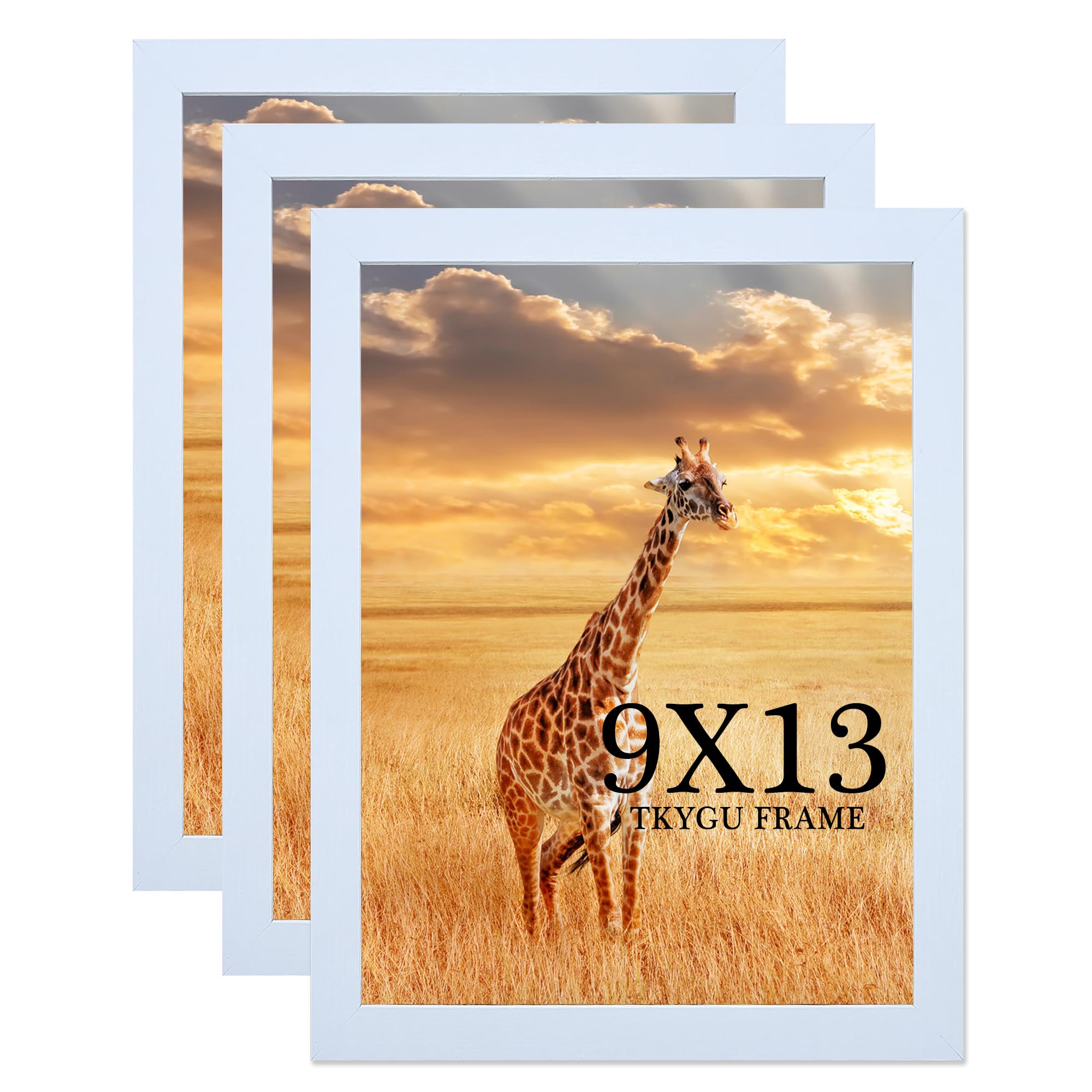 13x17 Picture Frame Set of 3, Wooden Frame Black for 13 x 17 Inch Picture Poster Photo with Durable Shatter Resistant Plexiglass,Wall Gallery Poster Photo frame 13 by 17 Frame for Wall best gift